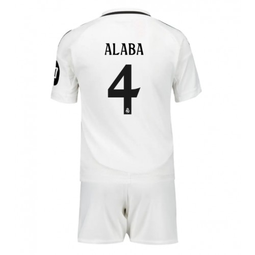 Real Madrid David Alaba #4 Domaci Dres za djecu 2024-25 Kratak Rukav (+ Kratke hlače)